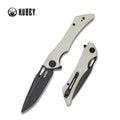 Kubey Kuwagata | Tan G10 & Sandblast D2 (Compact EDC Flipper)