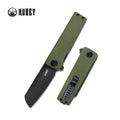 Kubey Sailor | Green G10 & Blackwashed AUS-10 (Sheepsfoot EDC)