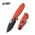 Kubey Tityus | Red G10 & Blackwashed 14C28N (Drop Point EDC)