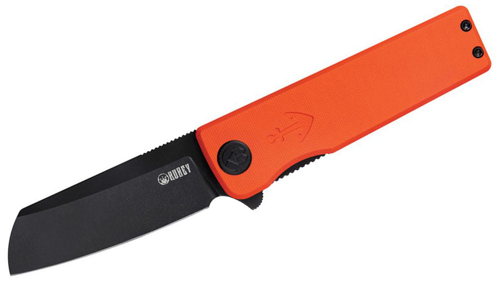 Kubey Sailor | Orange G10 & Blackwashed AUS-10 (Sheepsfoot EDC)