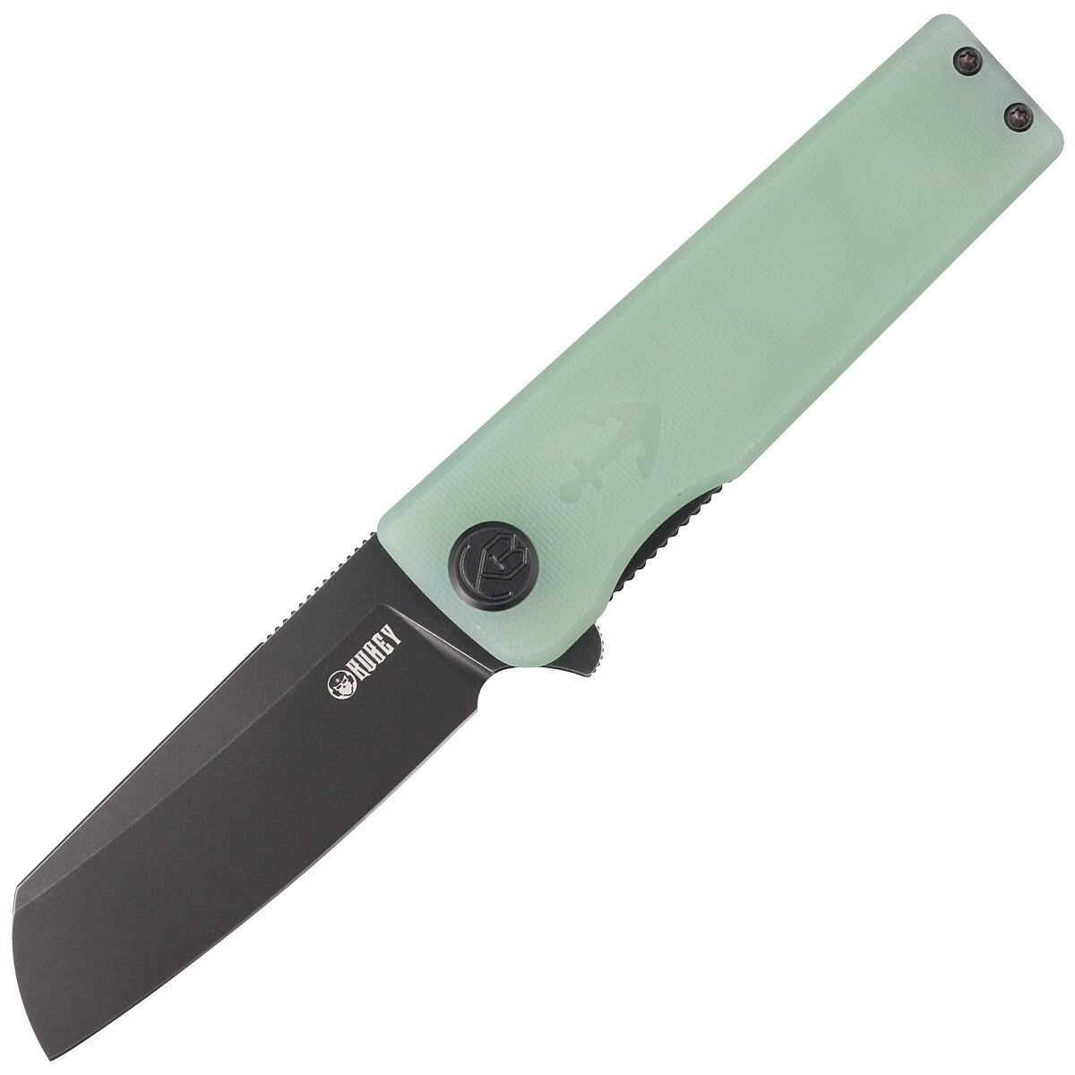 Kubey Sailor | Jade G10 & Blackwashed AUS-10 (Sheepsfoot EDC)